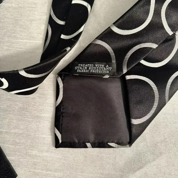 Vintage Pierre Cardin Neck Tie 100% Silk Silver/white Black 56' Mens - Picture 4 of 5